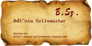 Bónis Szilveszter névjegykártya